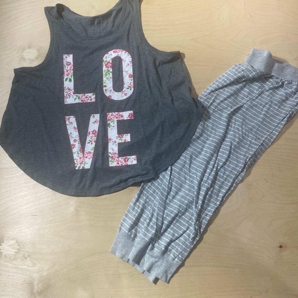 Bobbie Brooks Gray Pajama Set 2X (FS) - Picture 2 of 10